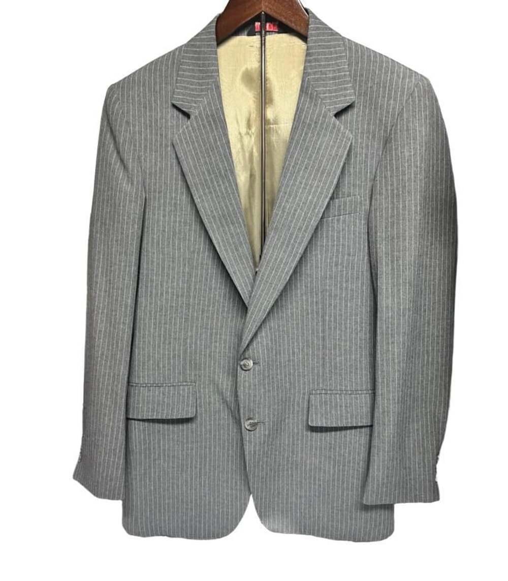 Vintage Pinstripe Grey Suit Jacket Blazer